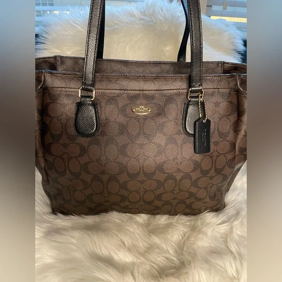 Coach Brown Signature Tote - Picture 2 of 15